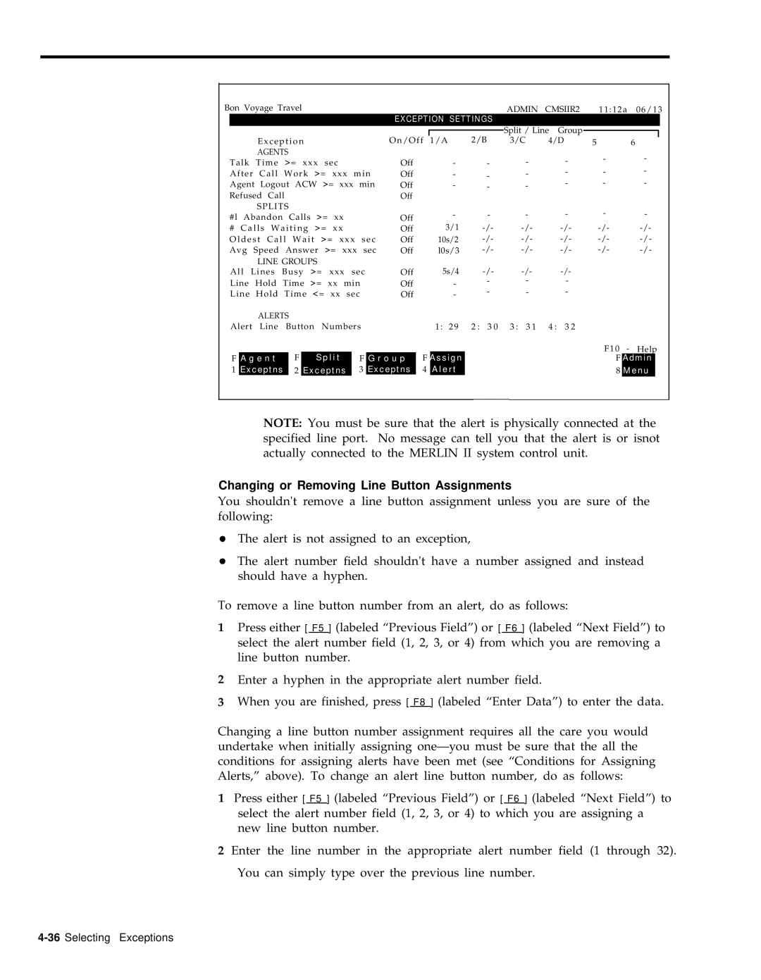 AT&T 999-501-149 system manual Changing or Removing Line Button Assignments 