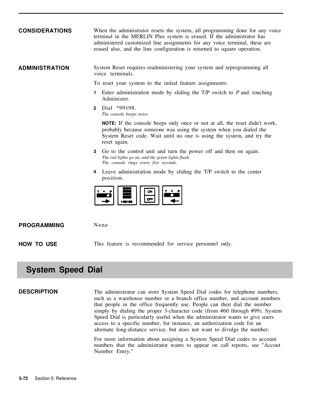 AT&T 999-507-144 system manual System Speed Dial, Considerations Administration Programming HOW to USE 