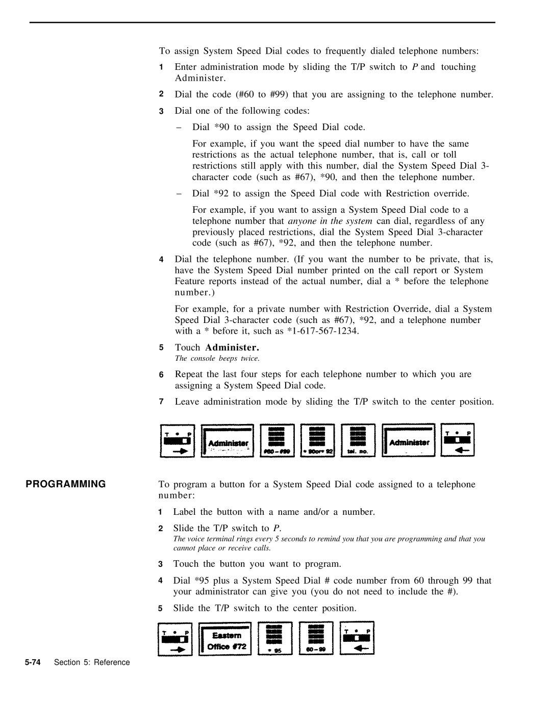 AT&T 999-507-144 system manual 74Section 5 Reference 