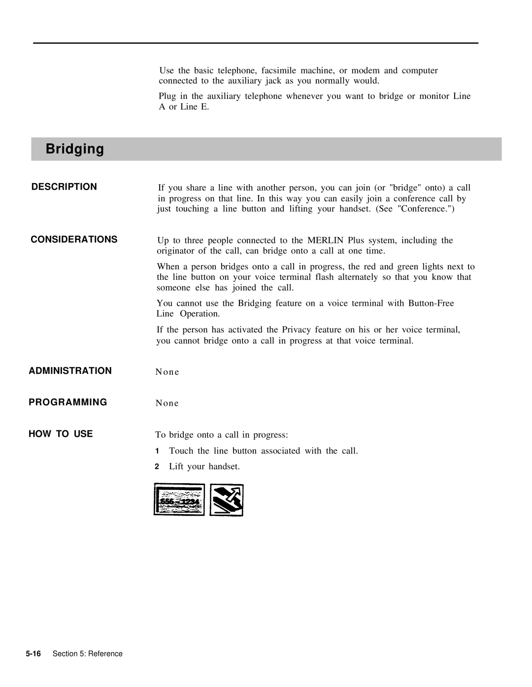 AT&T 999-507-144 system manual Bridging, Description Considerations 