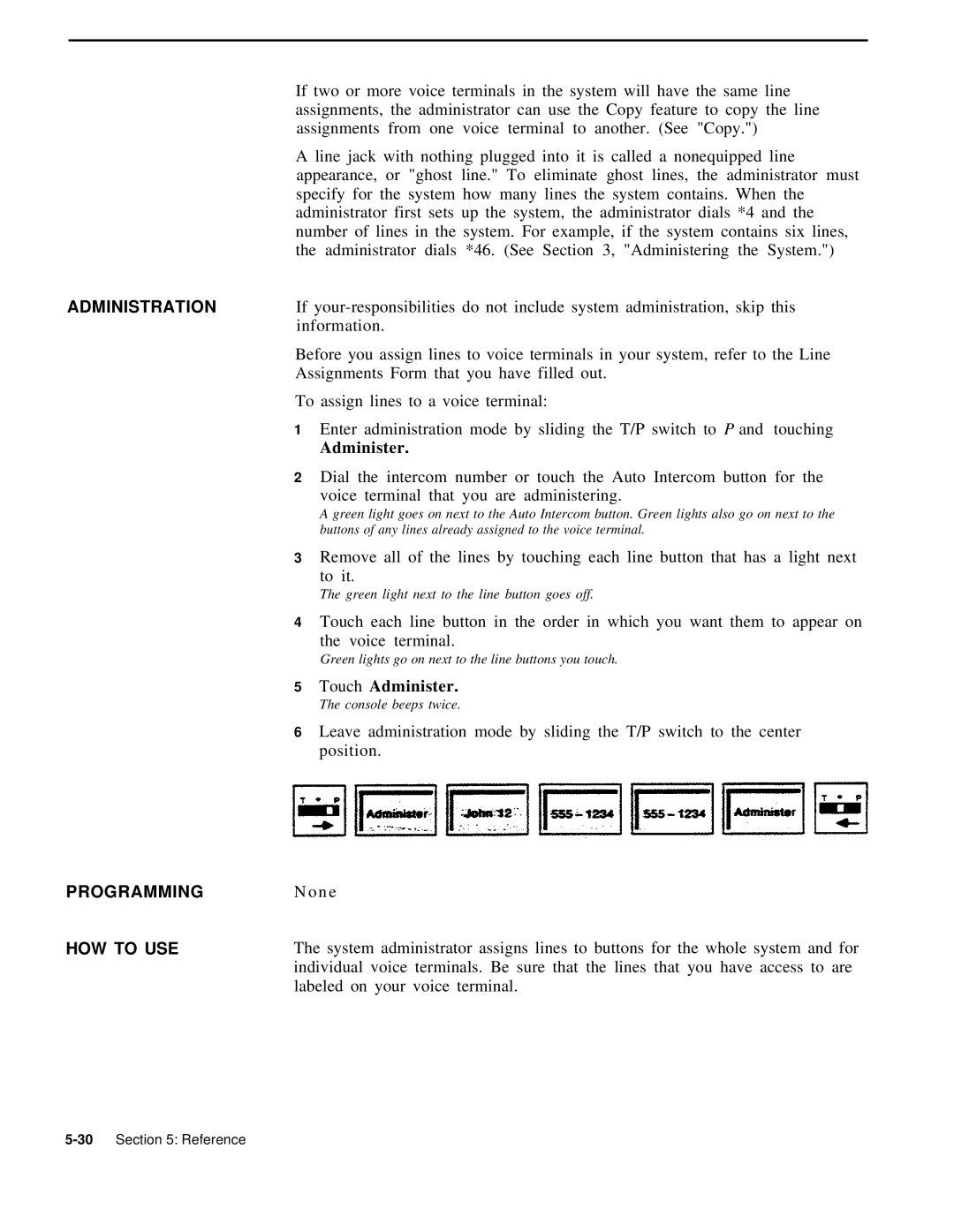 AT&T 999-507-144 system manual Assignments from one voice terminal to another. See Copy 