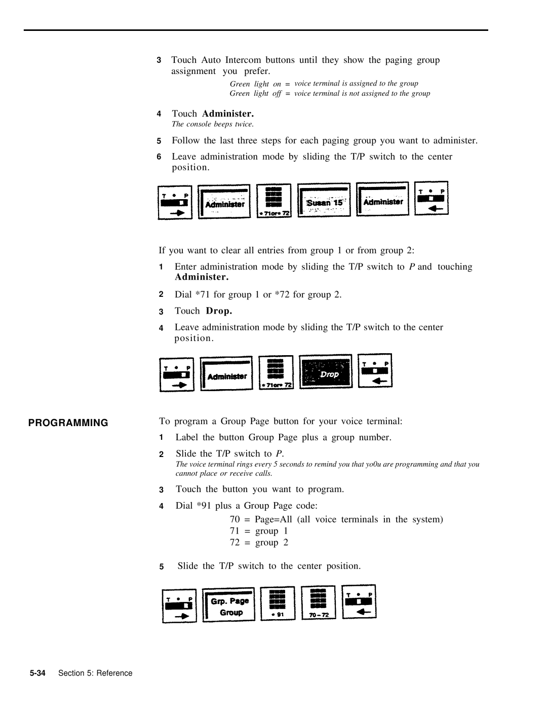 AT&T 999-507-144 system manual To program a Group Page button for your voice terminal 