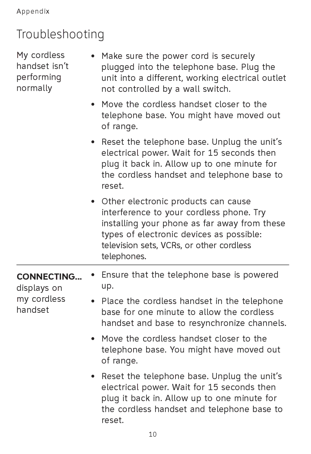 AT&T AT3101 user manual Connecting 