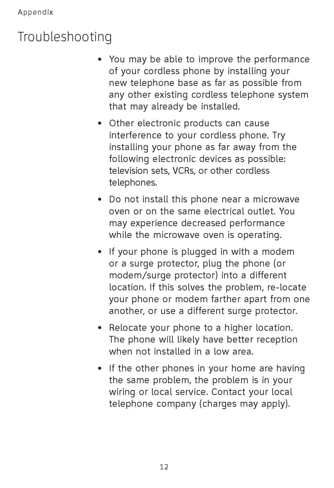 AT&T AT3101 user manual Troubleshooting 