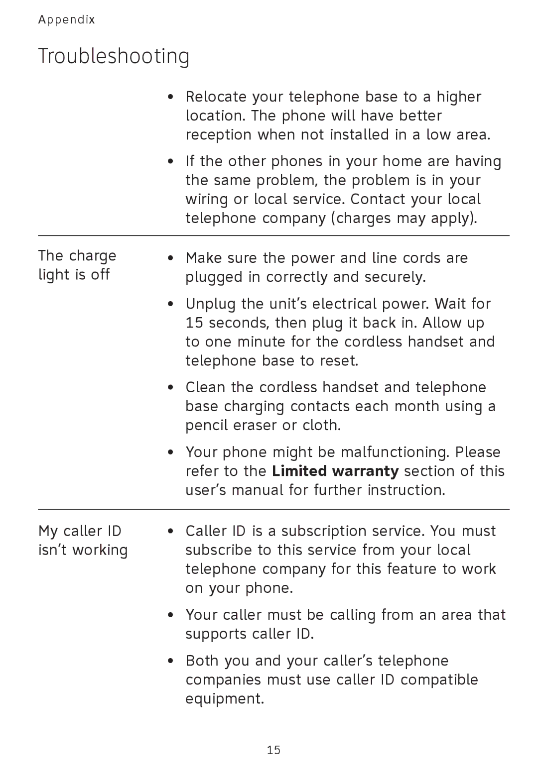 AT&T AT3101 user manual Relocate your telephone base to a higher 