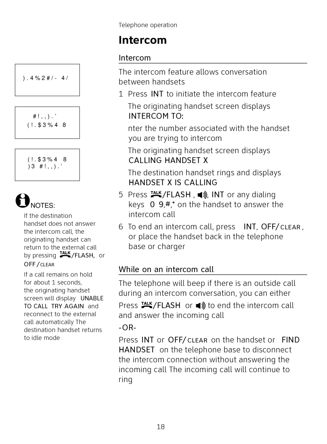 AT&T AT3111-2 user manual Intercom to, Calling Handset, Handset X is Calling 