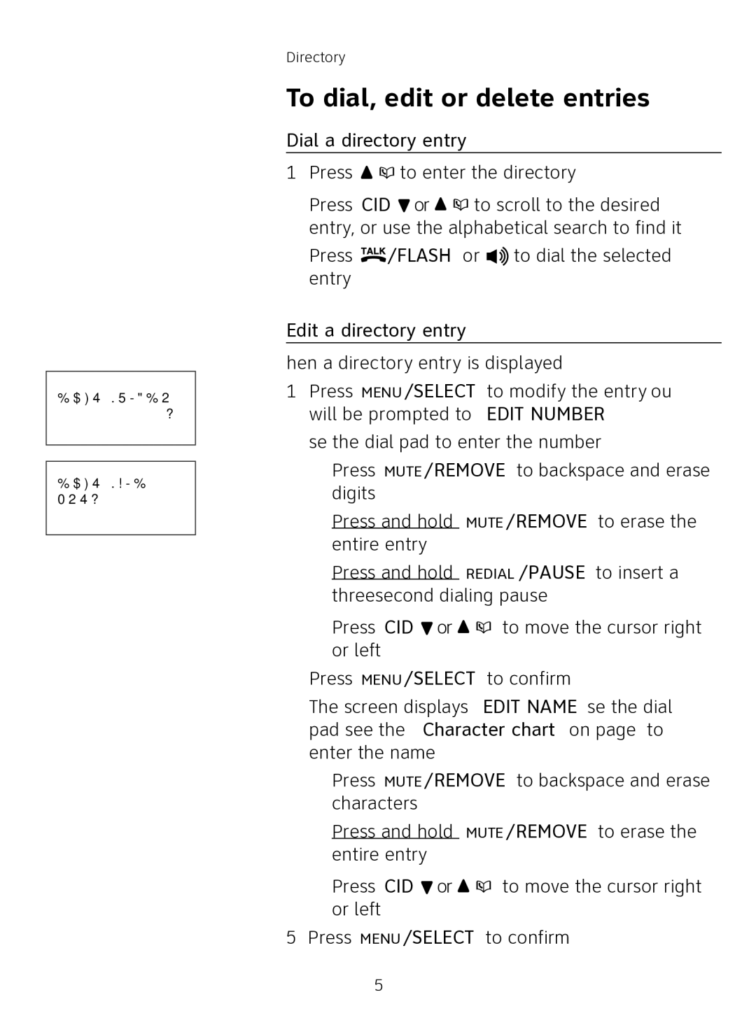 AT&T AT3111-2 user manual To dial, edit or delete entries, Dial a directory entry, Edit a directory entry 