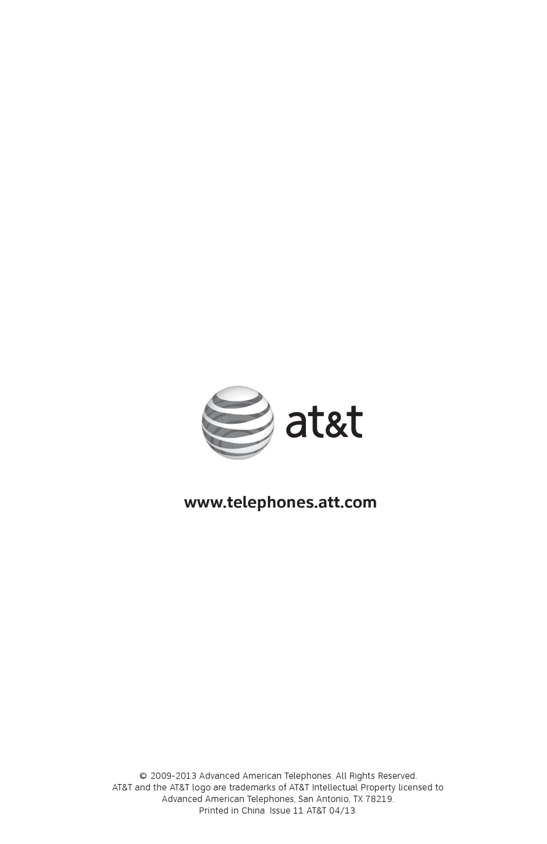 AT&T ATCL2909 user manual 