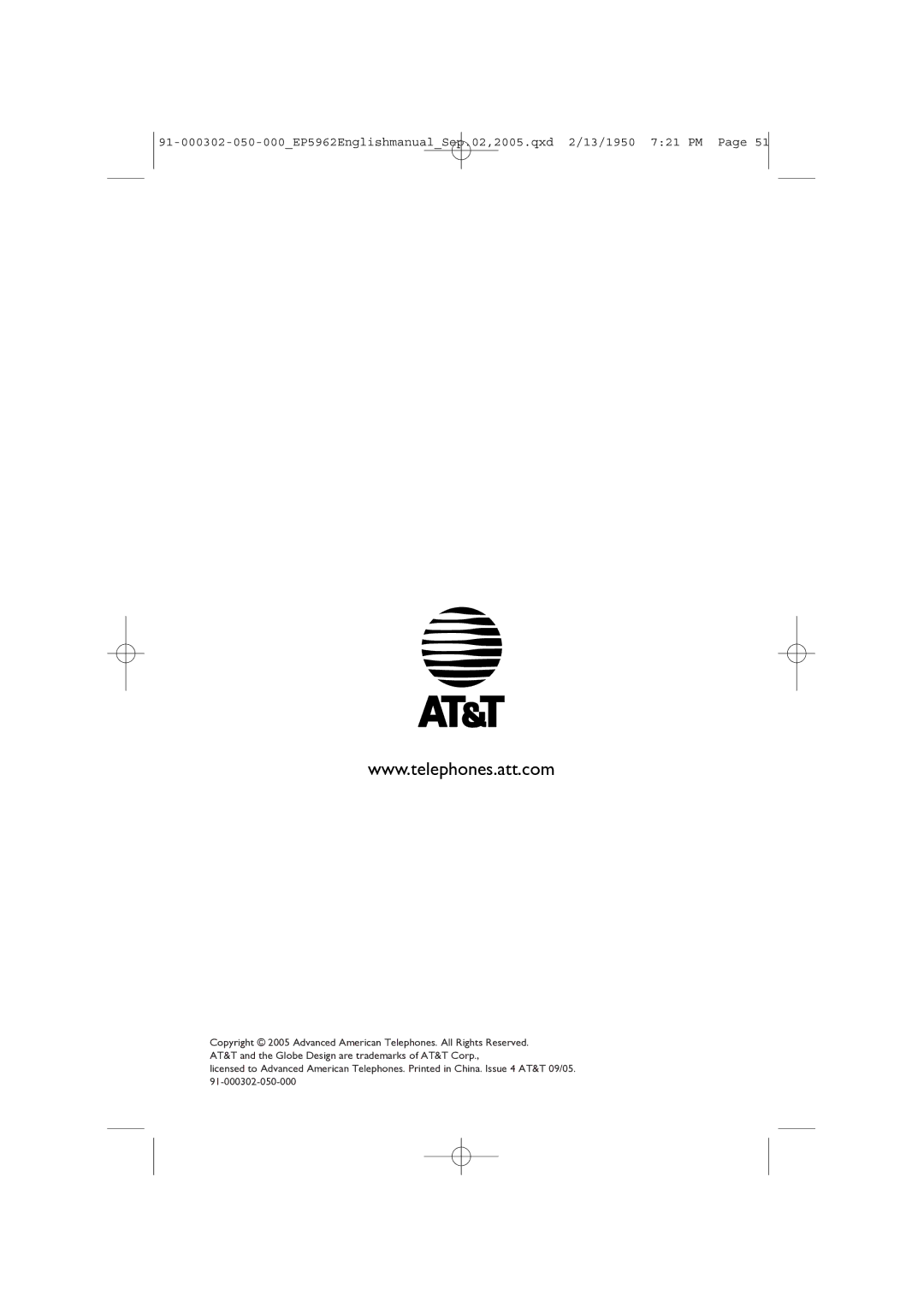 AT&T ATT-EP5962 user manual 