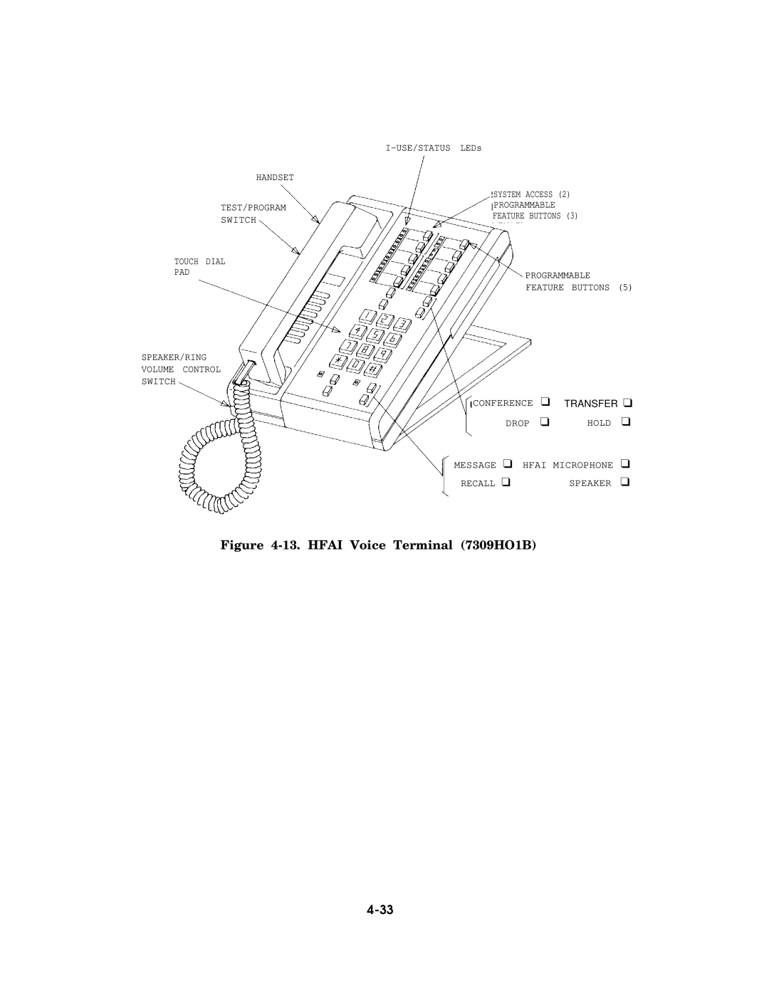 AT&T AT&T manual Hfai Voice Terminal 7309HO1B 