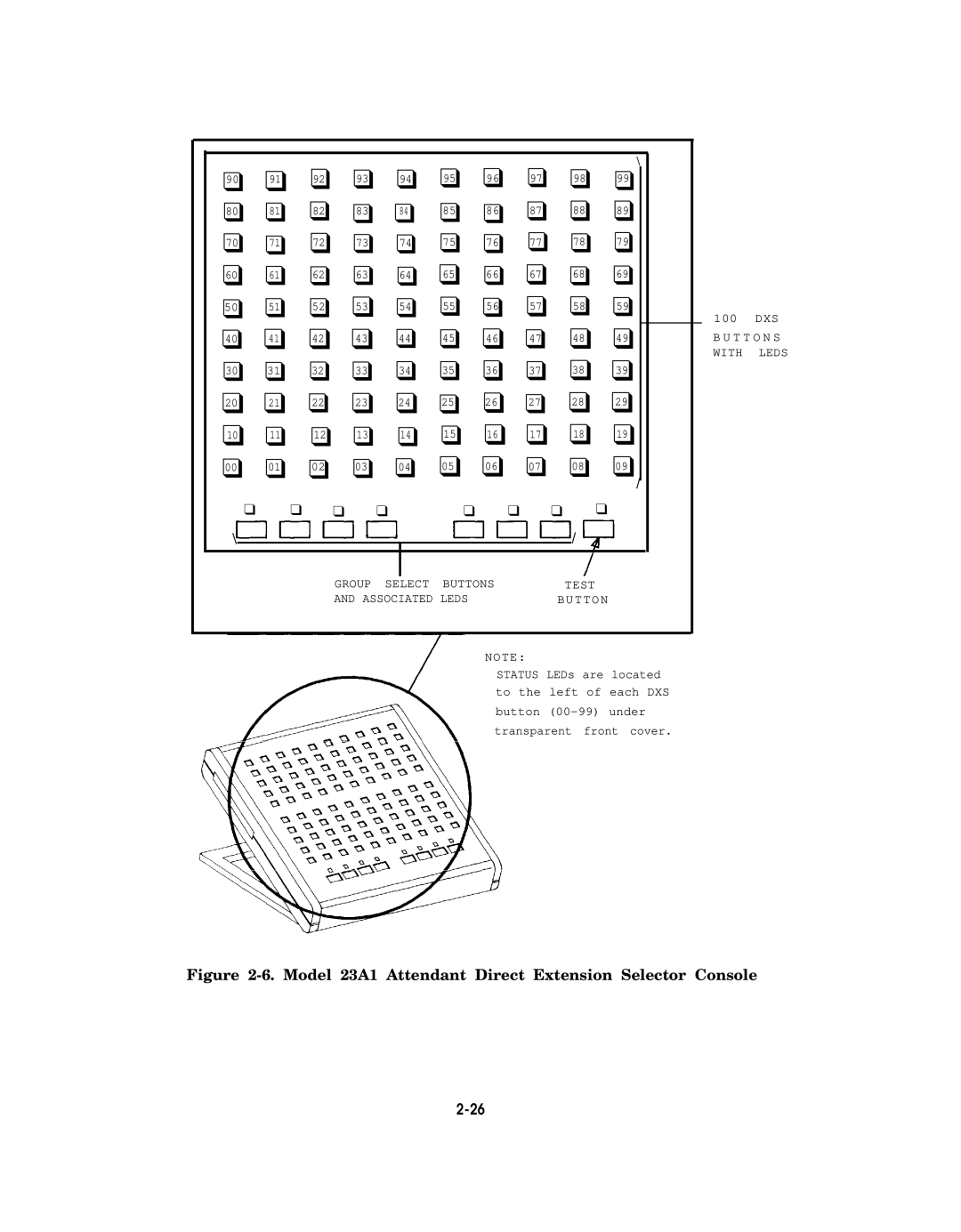 AT&T AT&T manual Model 23A1 Attendant Direct Extension Selector Console 