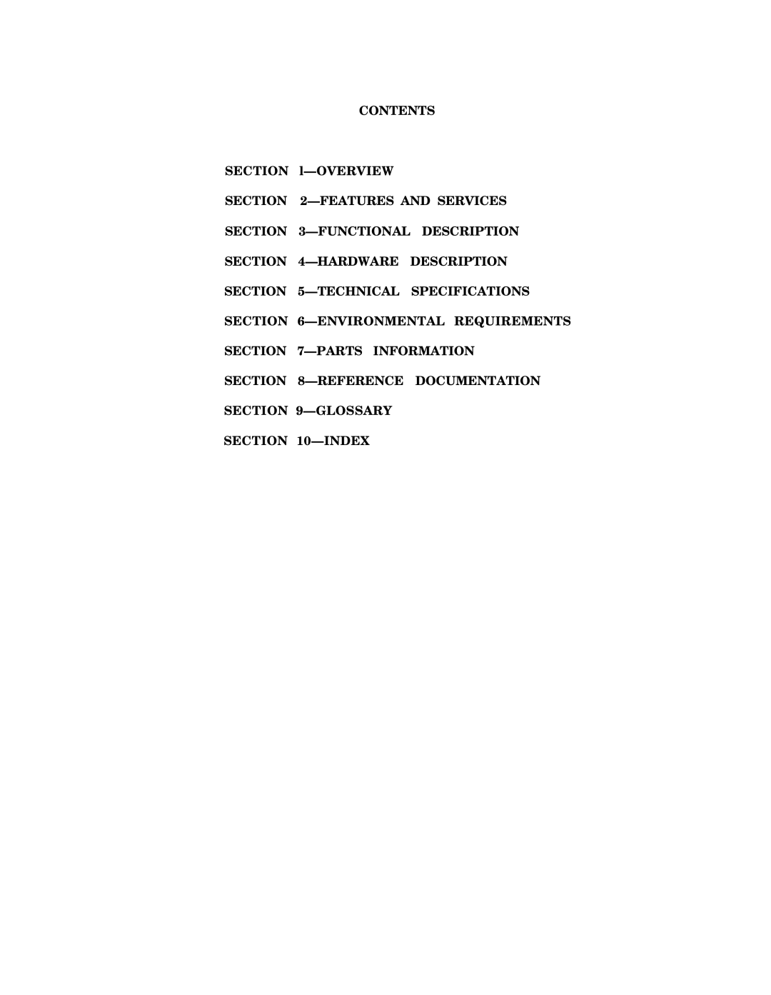 AT&T AT&T manual Contents Section, Overview 