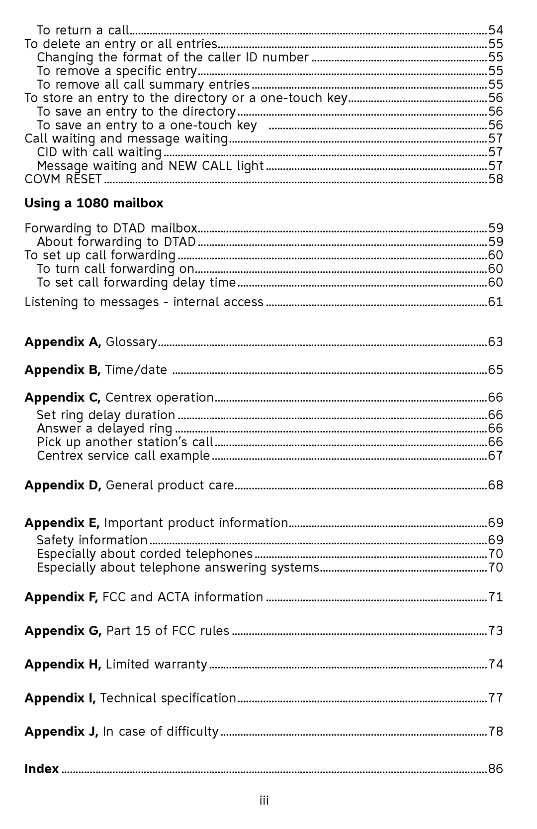 AT&T ATT1070 user manual Using a 1080 mailbox 