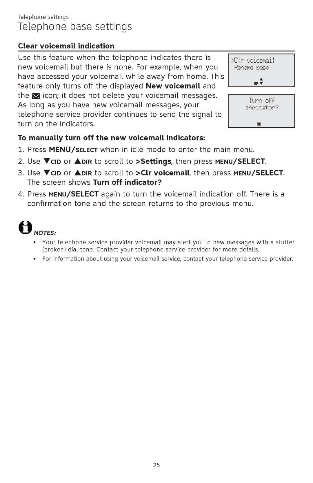 AT&T ATTCL83201 user manual Use this feature when the telephone indicates there is 