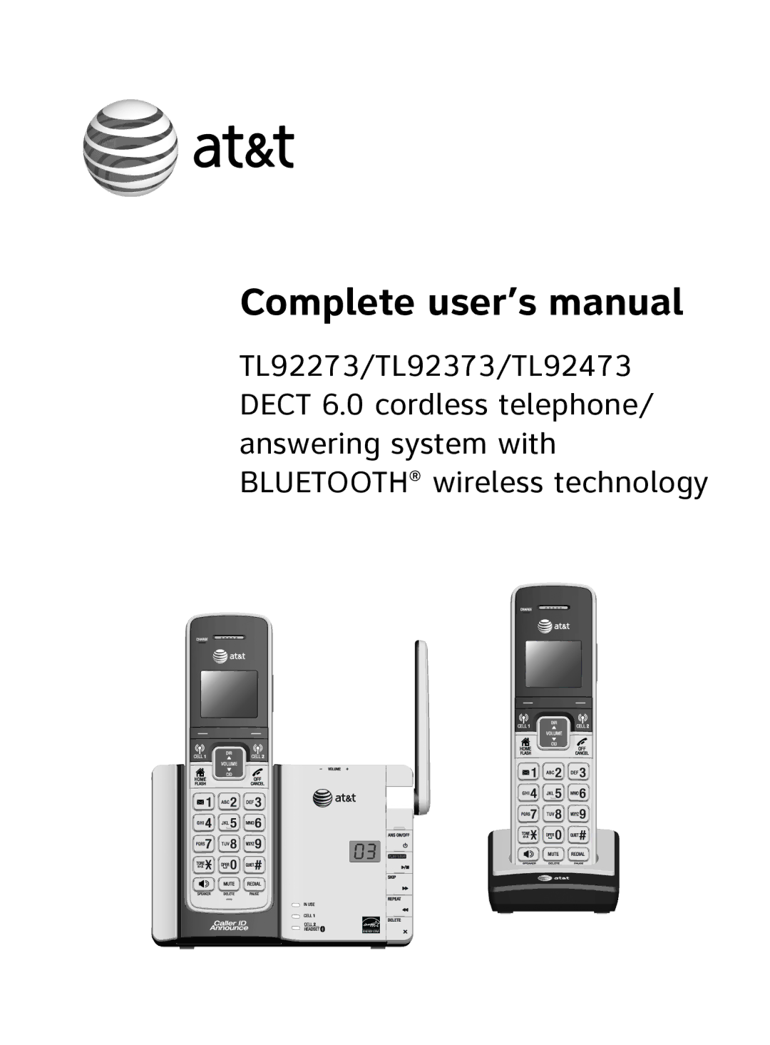 AT&T ATTTL92273 user manual Complete user’s manual 