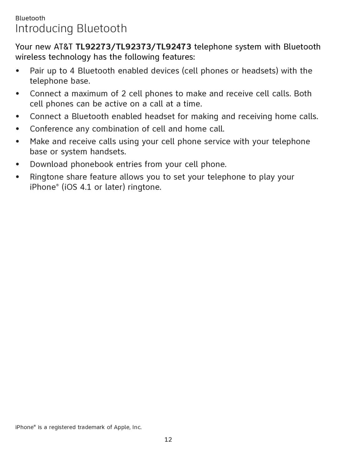 AT&T ATTTL92273 user manual Introducing Bluetooth 