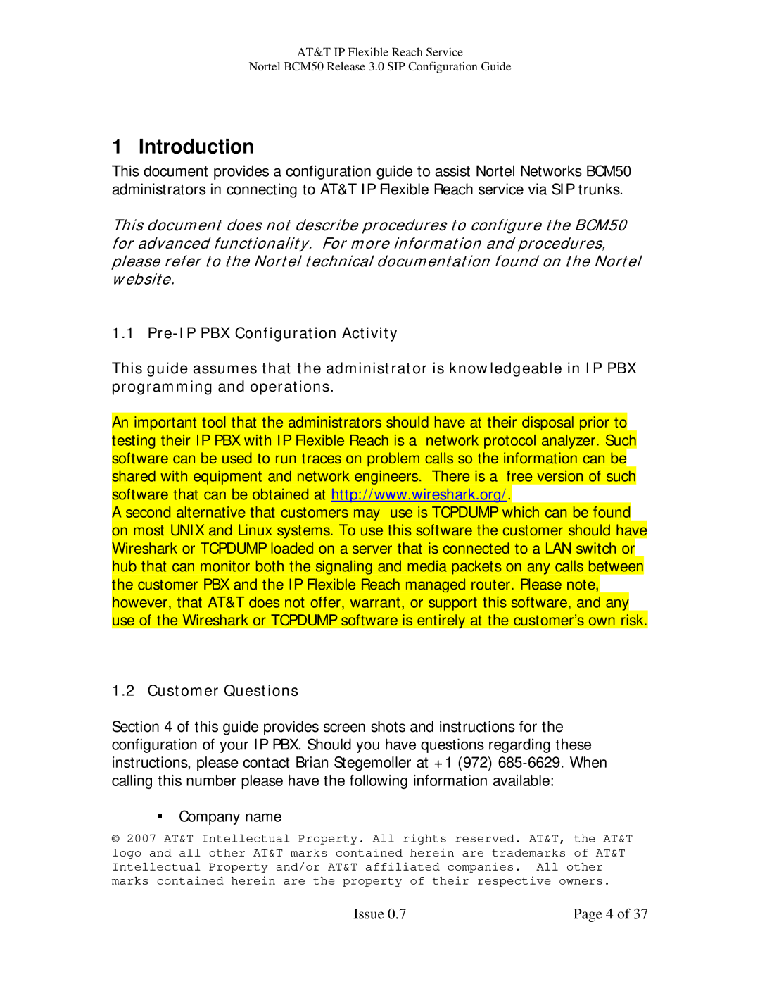 AT&T BCM50 manual Introduction, Customer Questions 