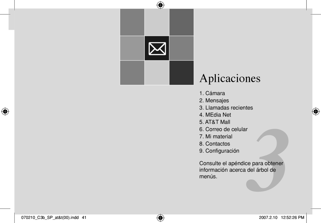 AT&T C3B manual Aplicaciones 