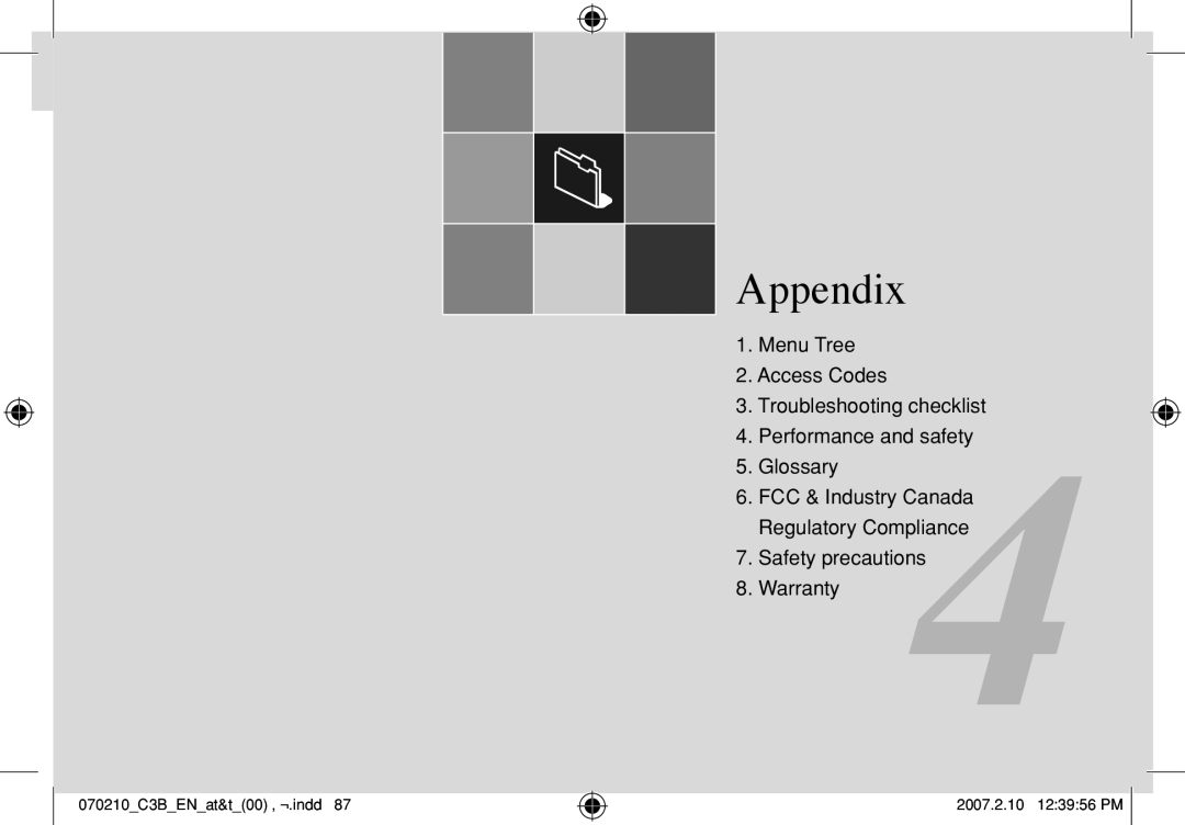 AT&T C3B manual Appendix 