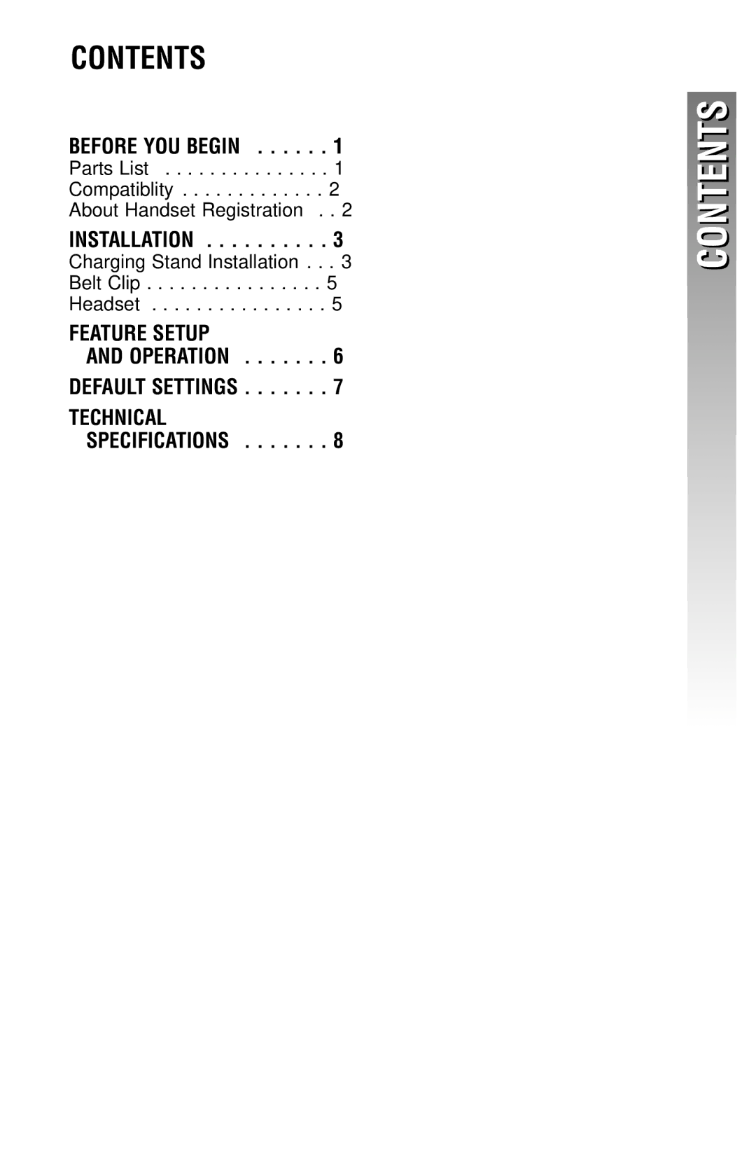 AT&T CDLS 2300 user manual Contents 