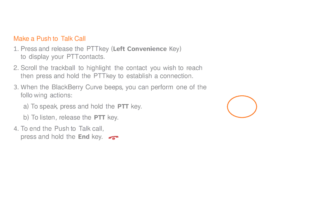 AT&T Cell Phone manual Push to Talk... cont’d, Make a Push to Talk Call 