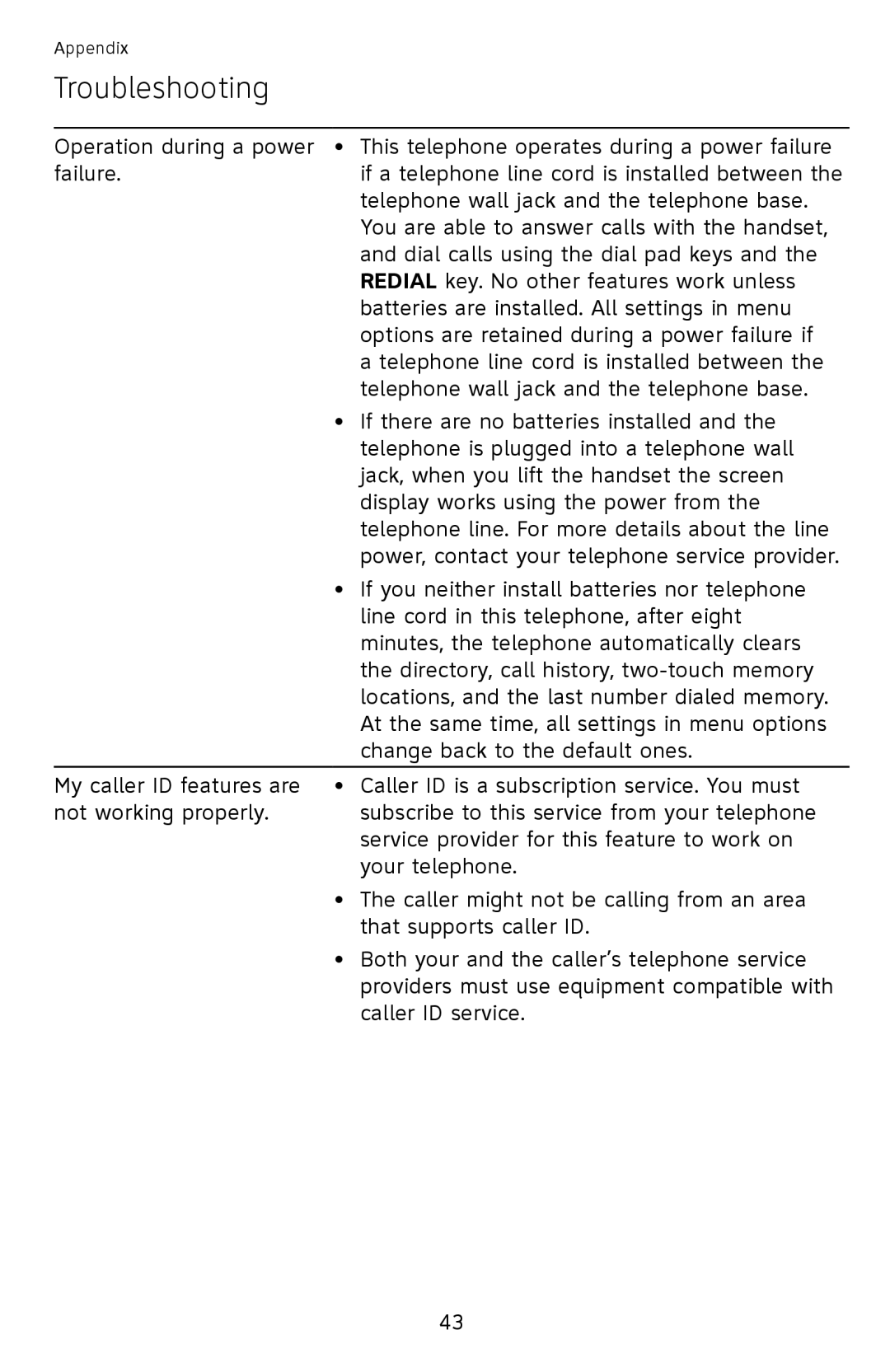 AT&T CL2939 user manual Troubleshooting 