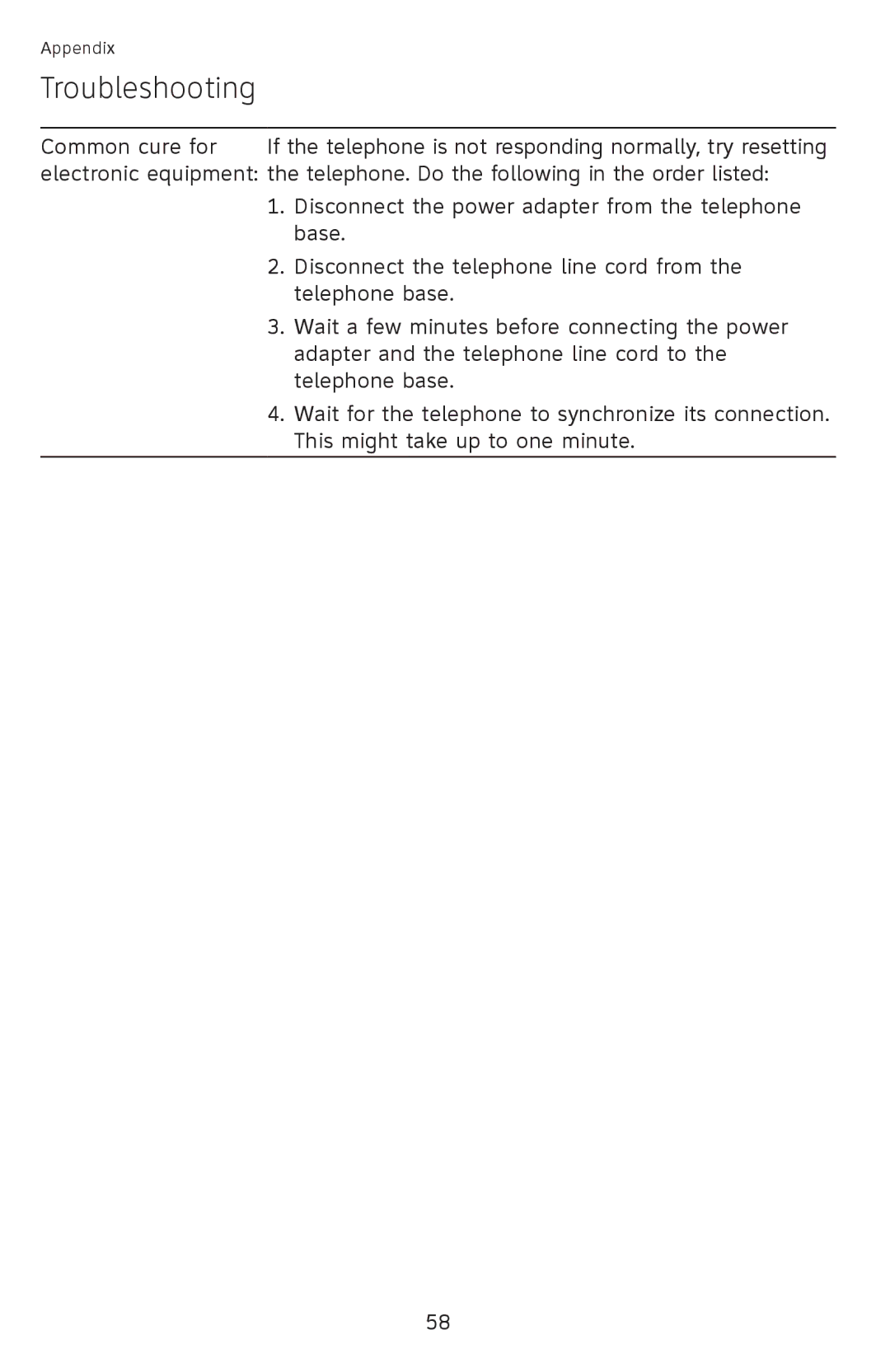 AT&T CL4939 user manual Troubleshooting 