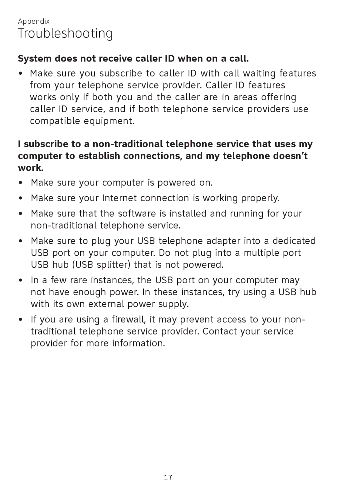 AT&T CL82550, CL80100, CL81100, CL81200, CL82100, CL82300, CL82500, CL82250 System does not receive caller ID when on a call 