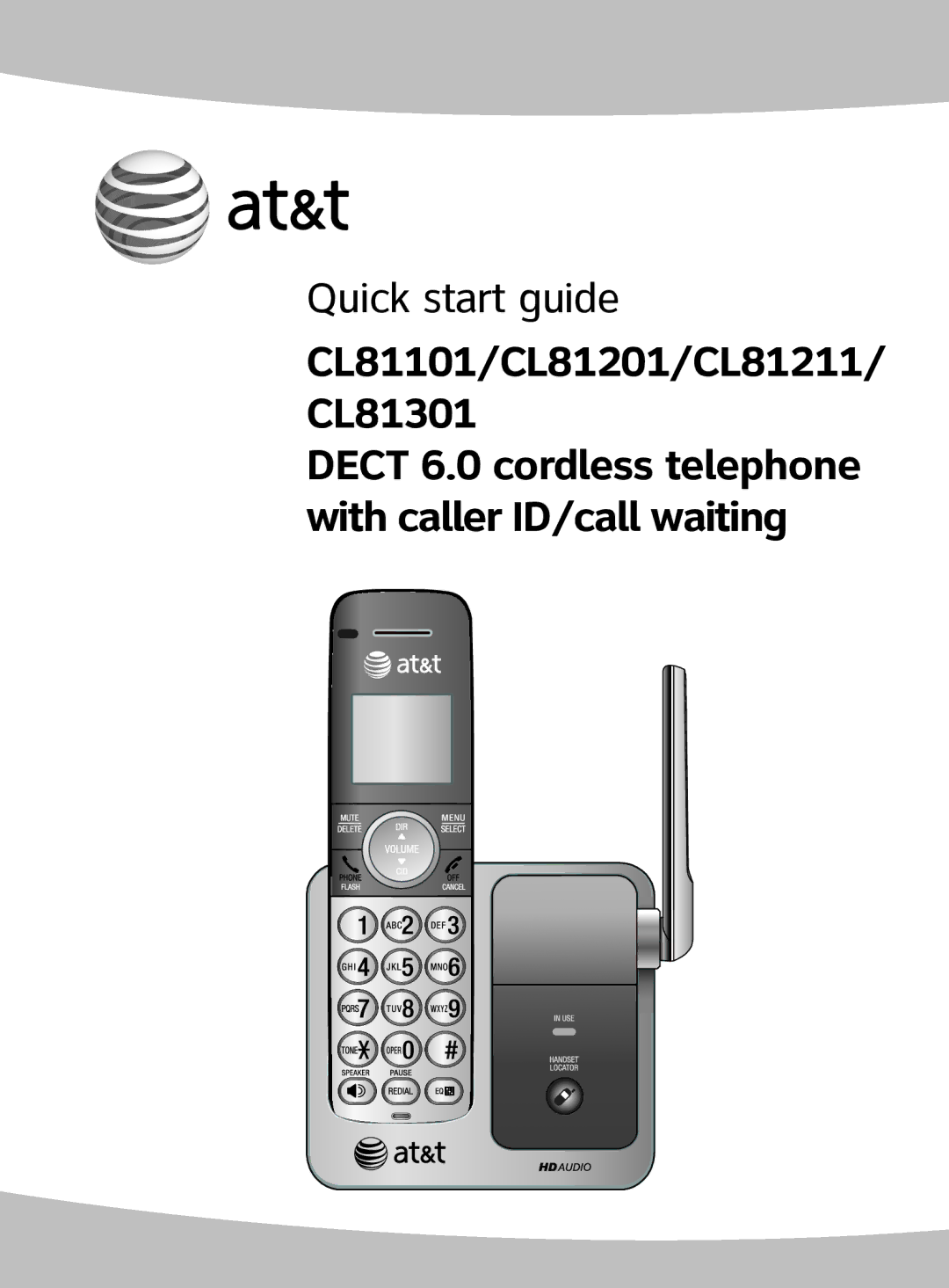 AT&T quick start CL81101/CL81201/CL81211 CL81301 