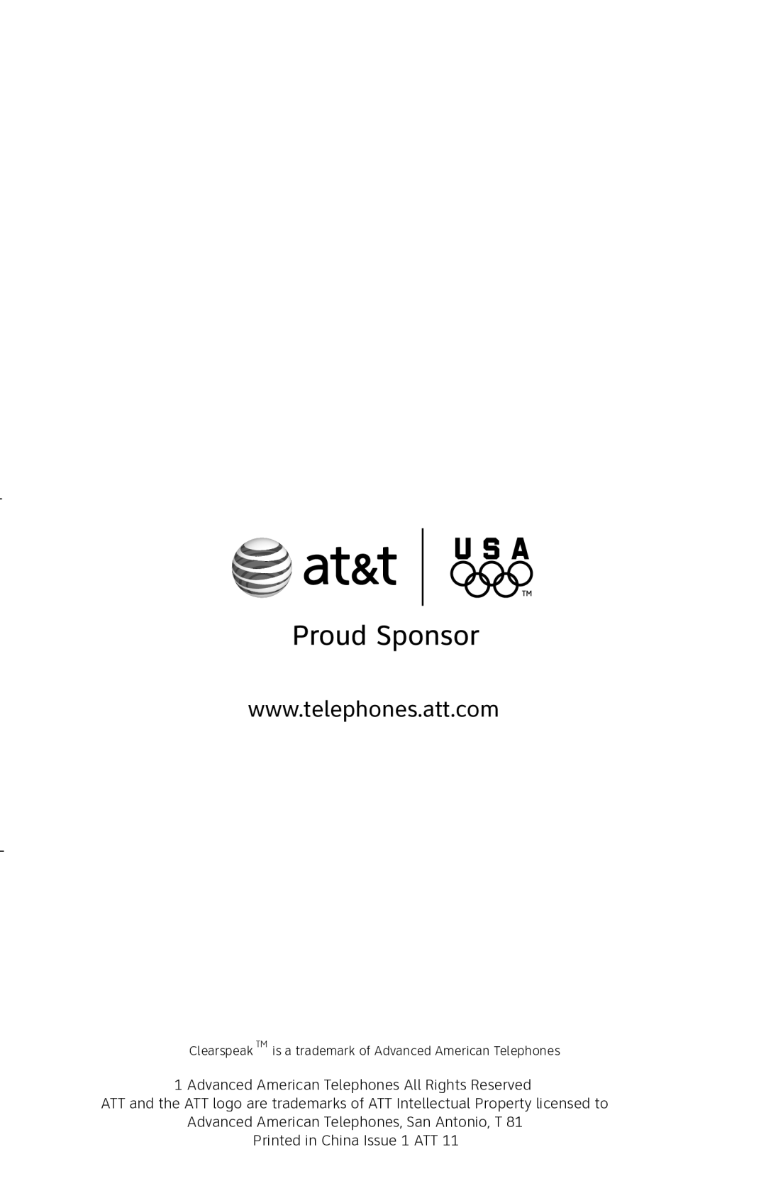 AT&T CL84250 user manual ClearspeakTM is a trademark of Advanced American Telephones 