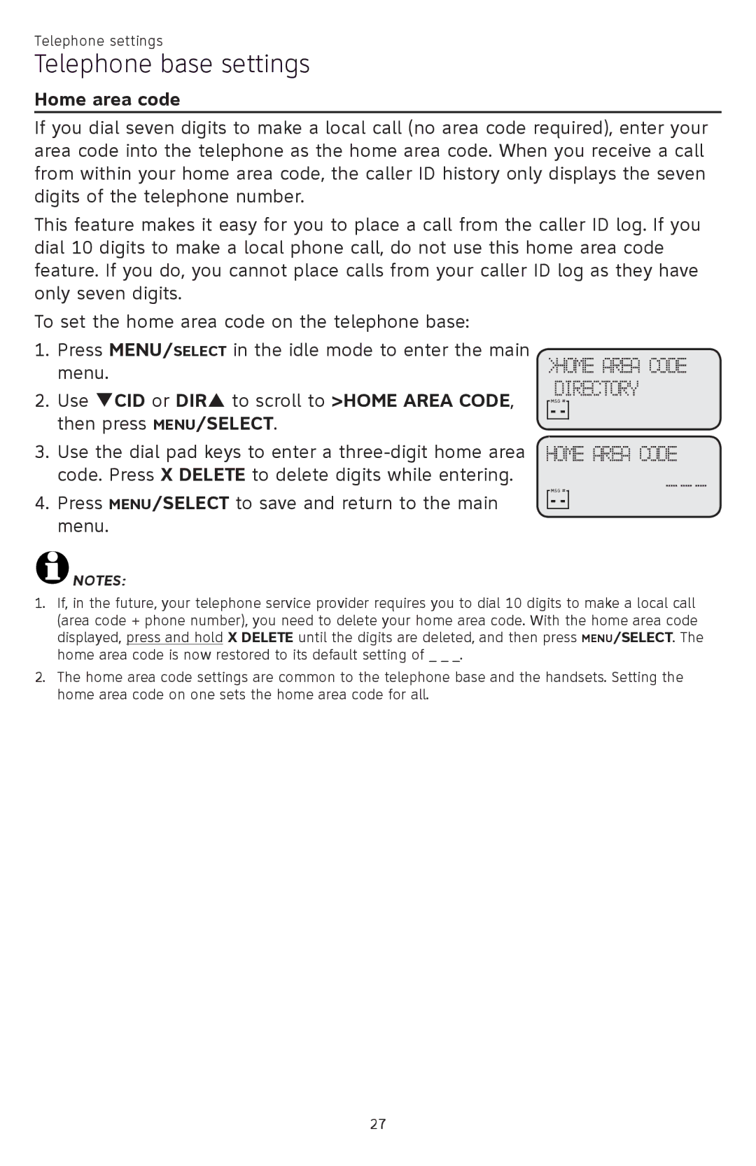 AT&T CL84309, CL84209, CL84109 user manual Home Area Code Directory 