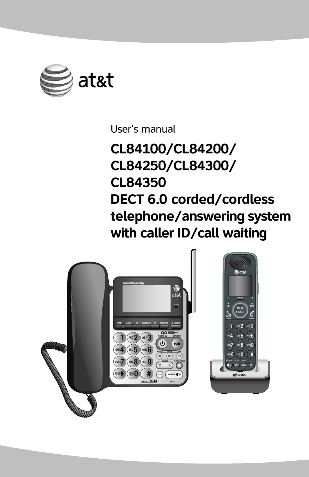 AT&T CL84350 user manual User’s manual 