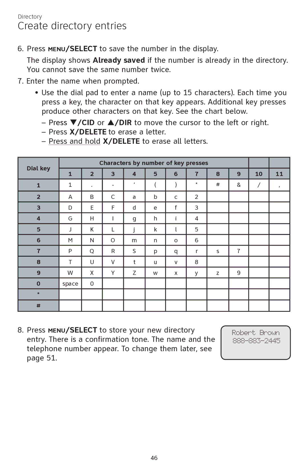 AT&T CL84350 user manual Robert Brown 