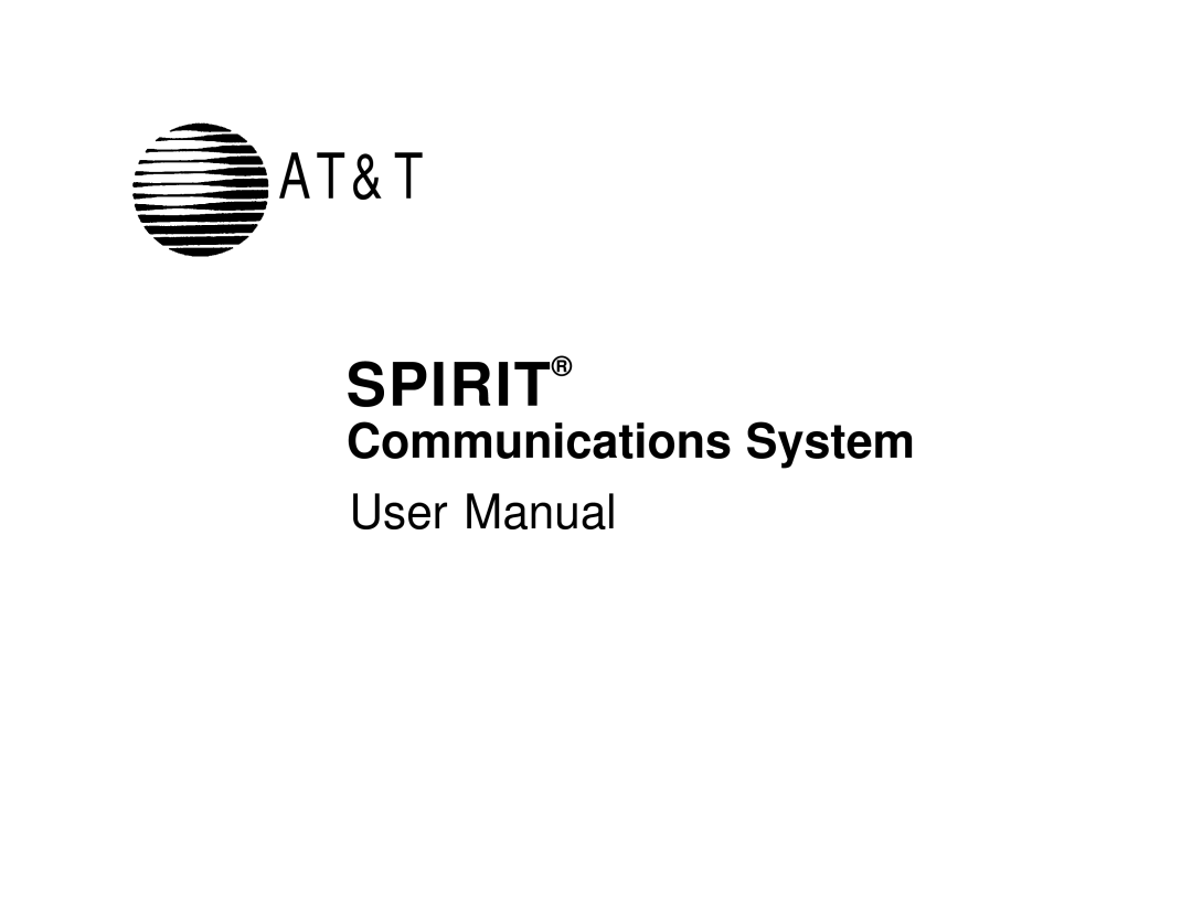 AT&T Communications System user manual At&T 