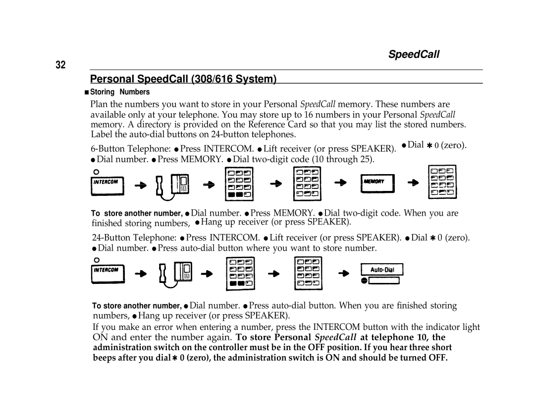 AT&T Communications System user manual Personal SpeedCall 308/616 System 