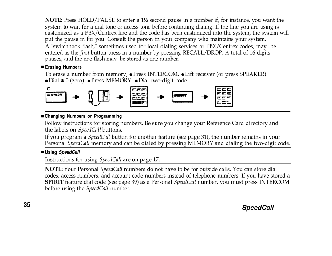 AT&T Communications System user manual SpeedCall 