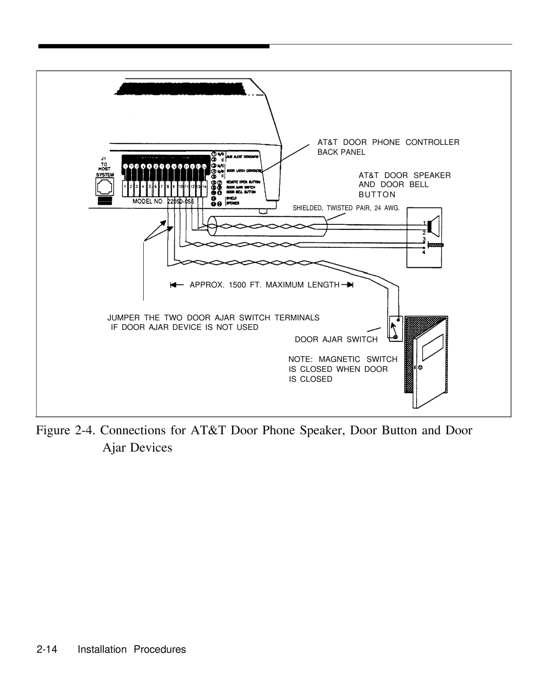 AT&T Door Phone Controller operation manual SHIELDED, Twisted PAIR, 24 AWG 