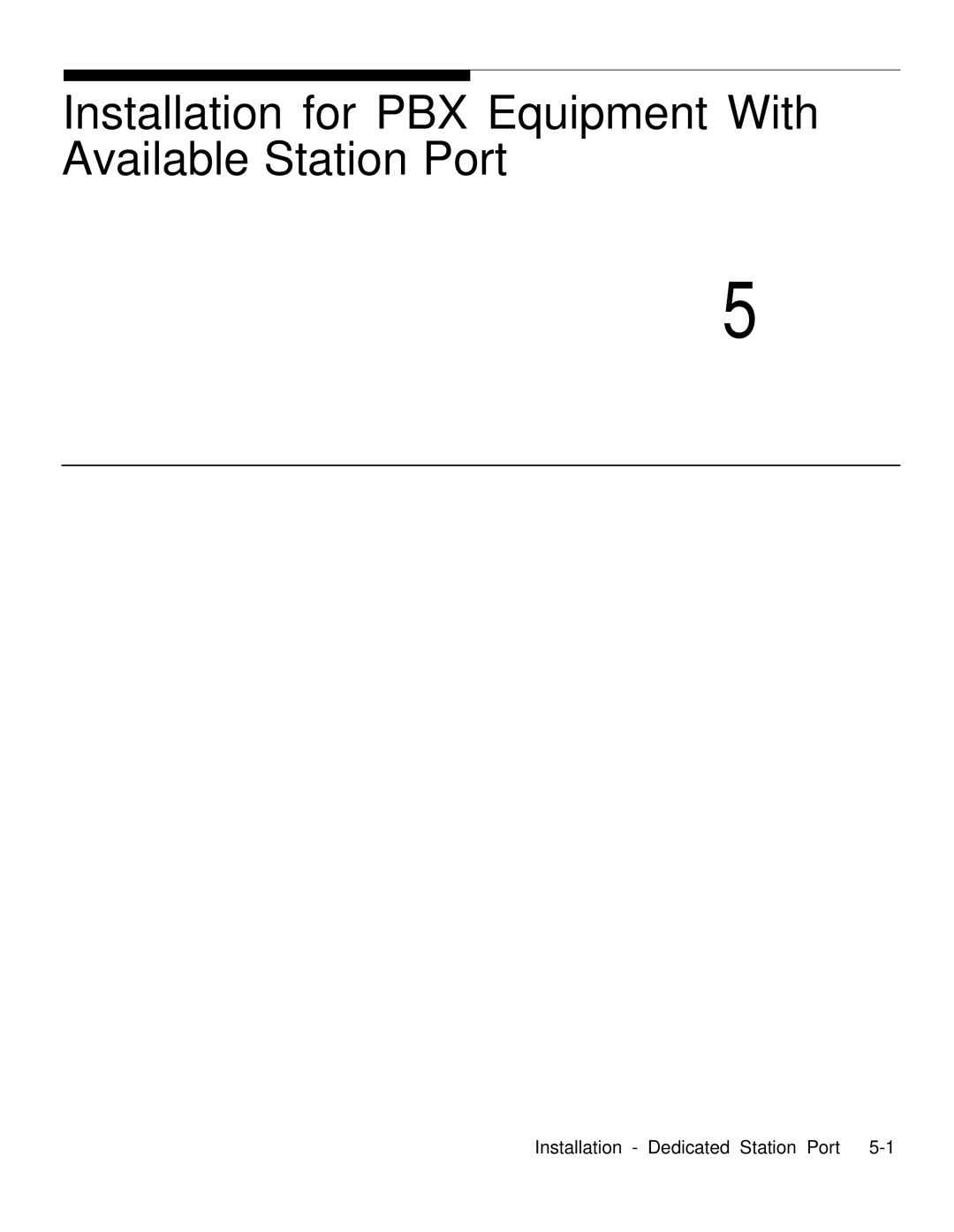 AT&T Door Phone Controller operation manual Installation for PBX Equipment With Available Station Port 