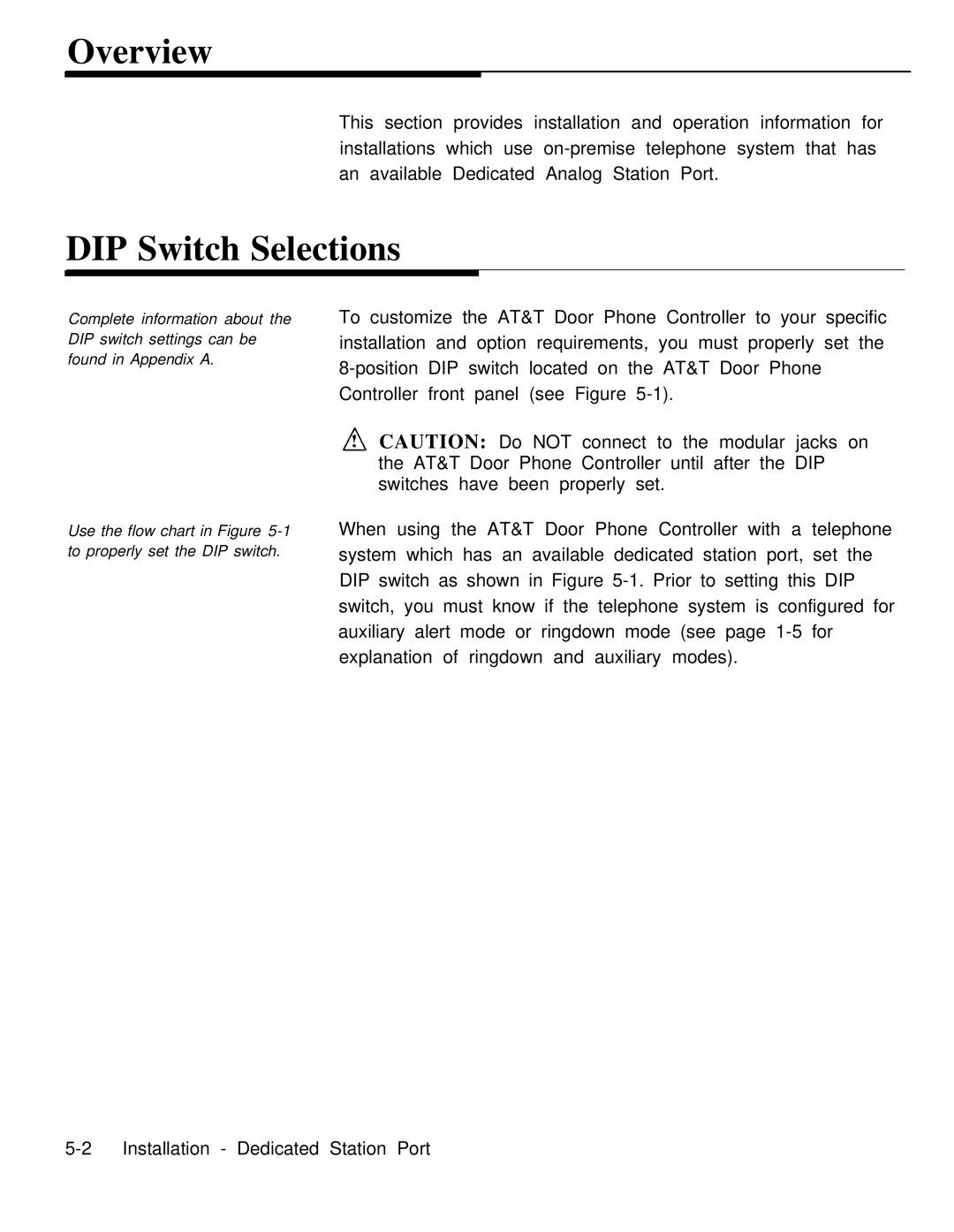 AT&T Door Phone Controller operation manual Overview 