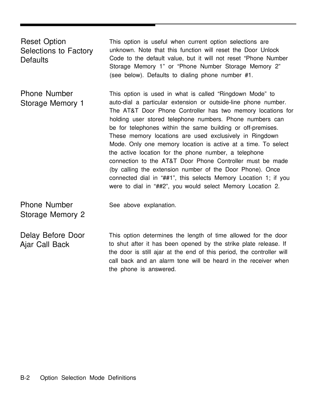 AT&T Door Phone Controller operation manual 