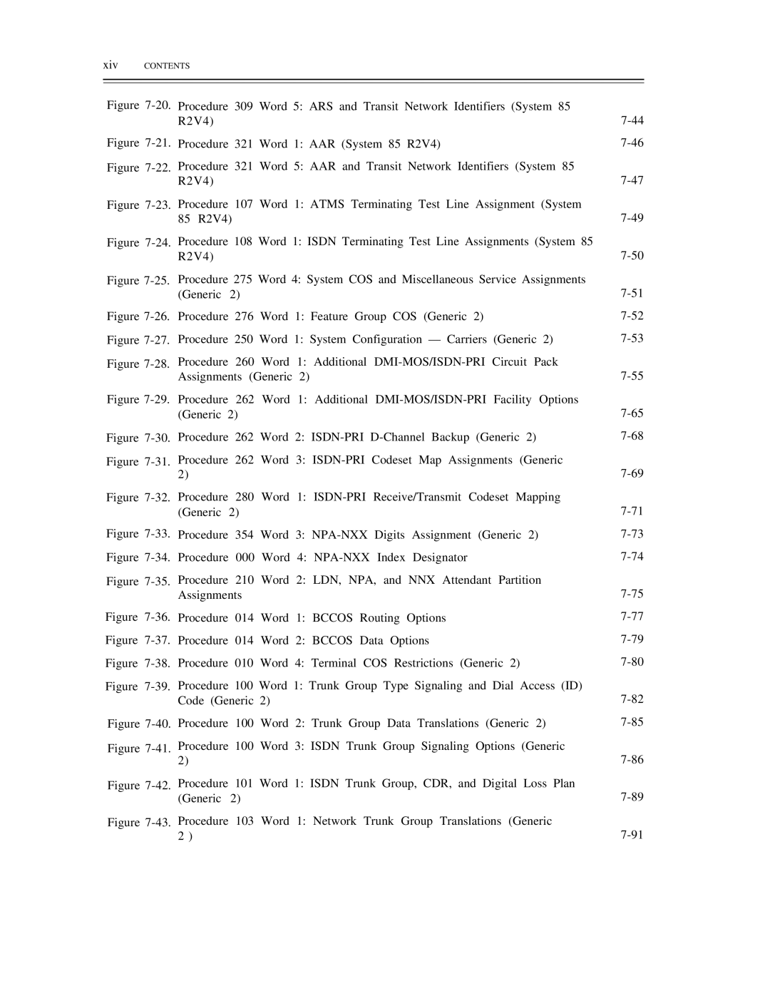 AT&T DS1/DMi/ISDN-PRI manual Xiv Contents 