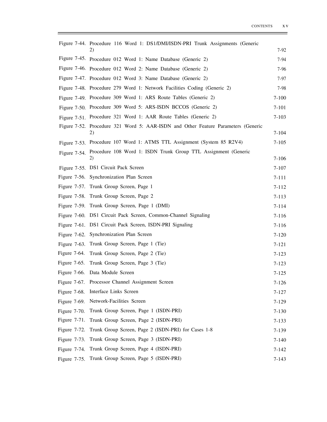 AT&T DS1/DMi/ISDN-PRI manual Procedure 012 Word 1 Name Database Generic 