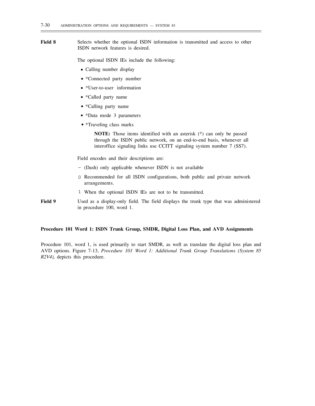 AT&T DS1/DMi/ISDN-PRI manual Isdn network features is desired 