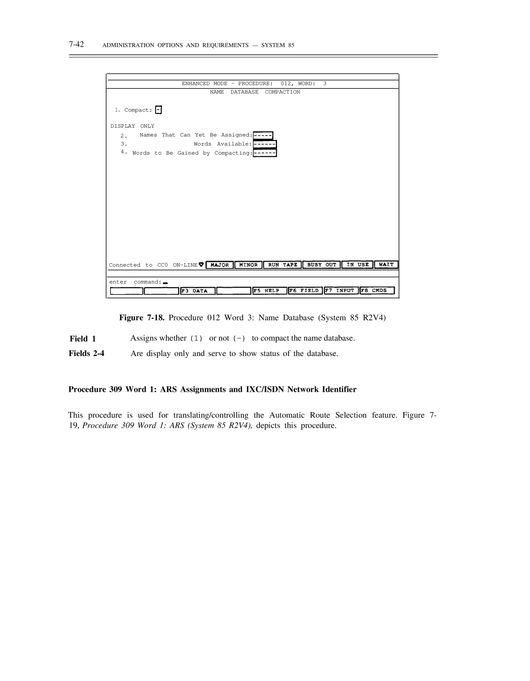 AT&T DS1/DMi/ISDN-PRI manual 42ADMINISTRATION Options and Requirements System 