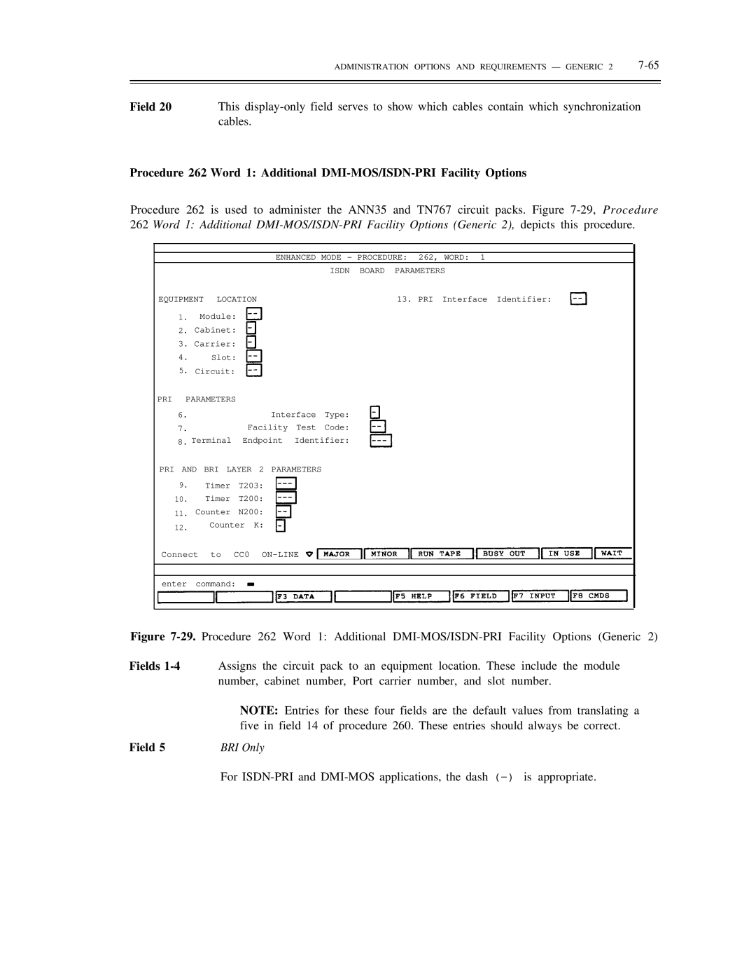 AT&T DS1/DMi/ISDN-PRI manual BRI Only, PRI and BRI Layer 2 Parameters 