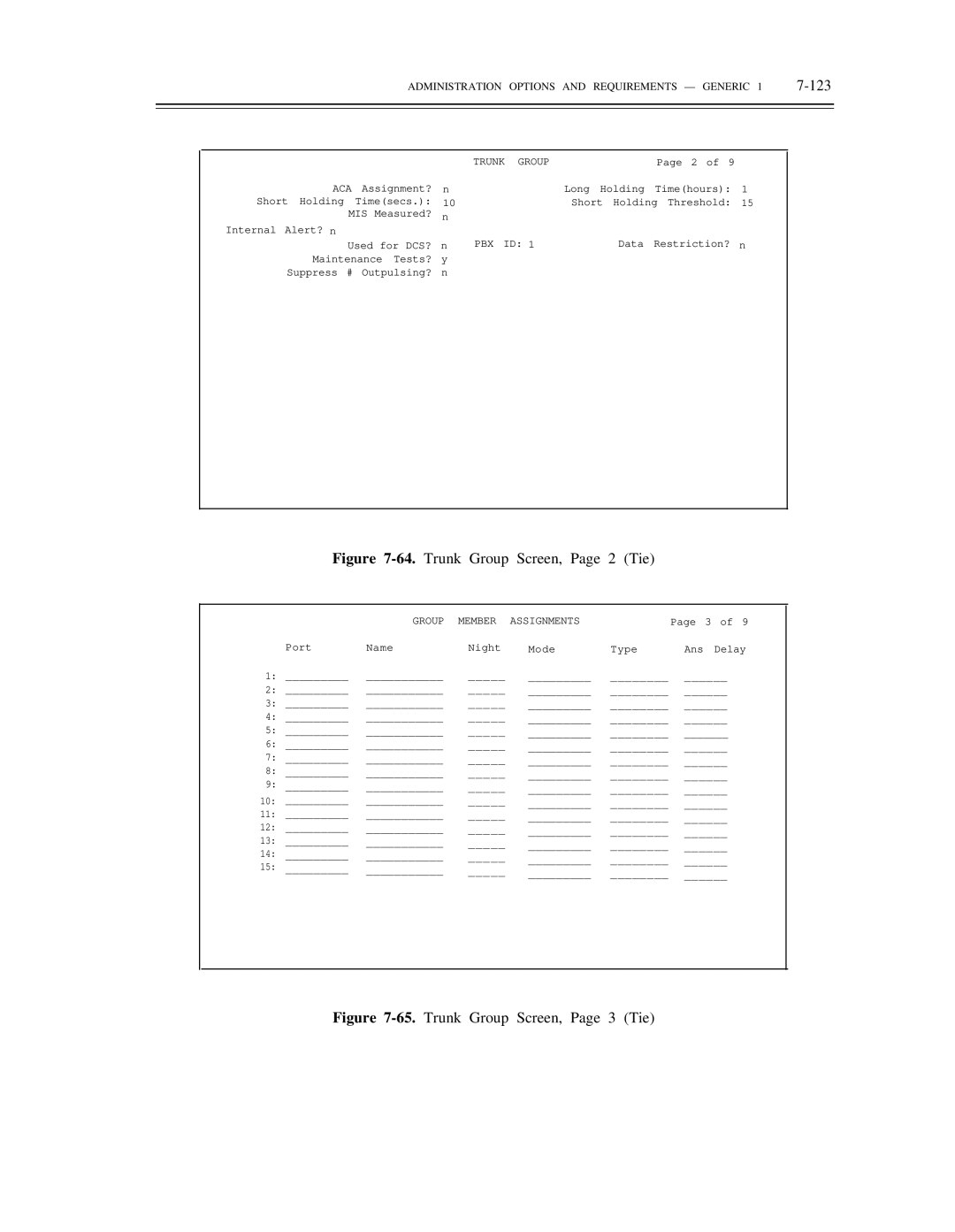 AT&T DS1/DMi/ISDN-PRI manual Trunk Group ACA, Pbx Id 