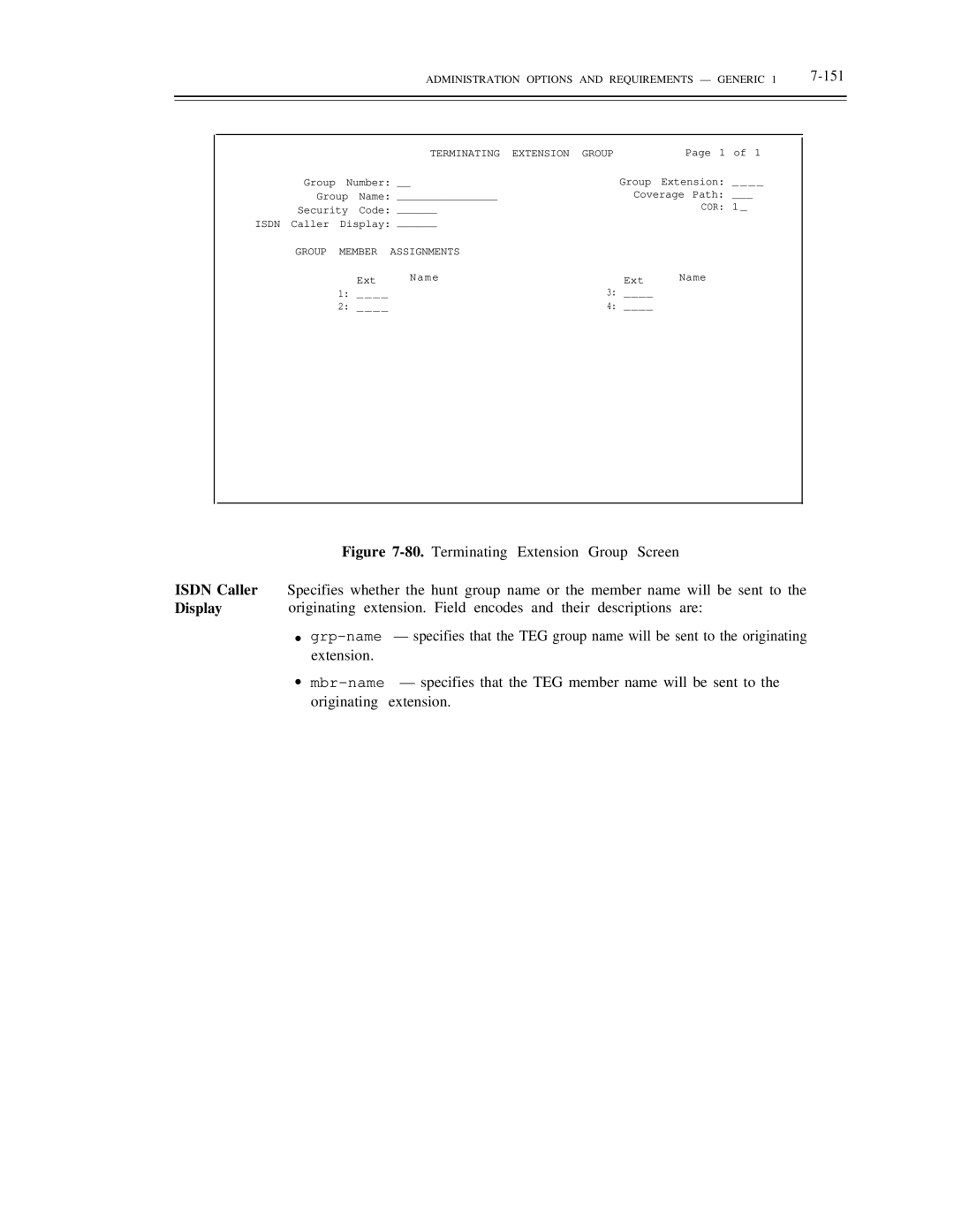 AT&T DS1/DMi/ISDN-PRI manual Terminating Extension Group, Cor 