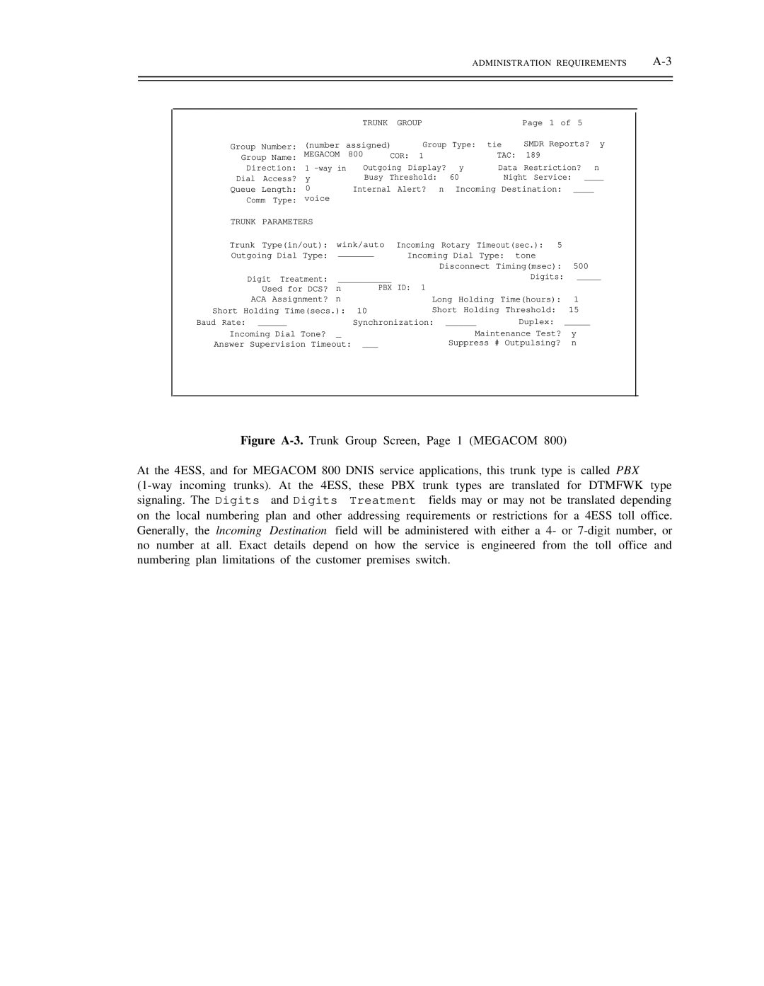 AT&T DS1/DMi/ISDN-PRI manual Administration Requirements, Tac 