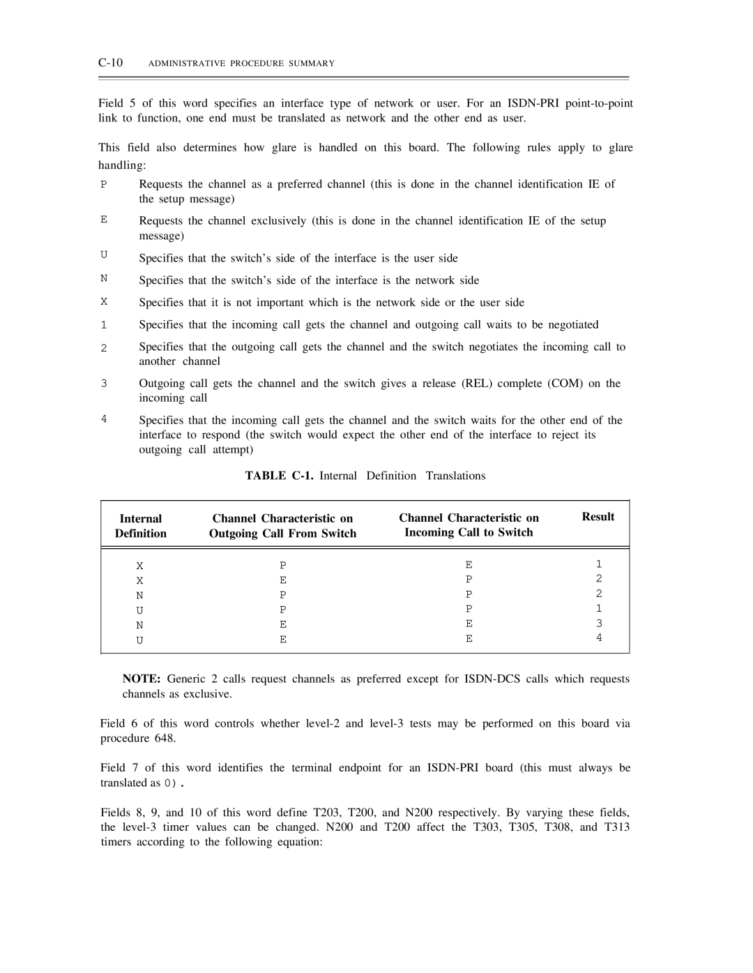 AT&T DS1/DMi/ISDN-PRI manual 10ADMINISTRATIVE Procedure Summary 