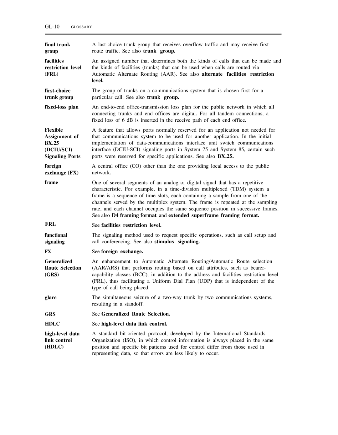 AT&T DS1/DMi/ISDN-PRI manual Grs, Hdlc 